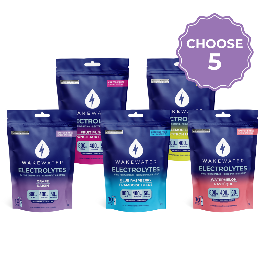 WakeWater Electrolytes Mix & Match Bundle (5 Pouches)