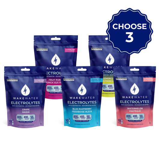 WakeWater Electrolytes Mix & Match Bundle (3 Pouches)